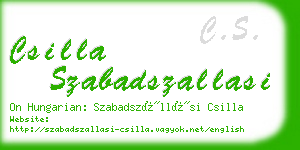 csilla szabadszallasi business card